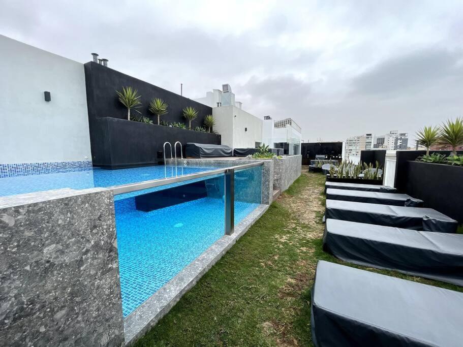 לימה Luxury Apartment In Miraflores With Rooftop Pool מראה חיצוני תמונה